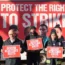 Paul Nowak, second-left, TUC general secretary,