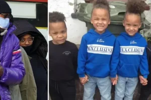 Mum clutches red toy as she appears in court charged with killing her two sets of twins in house fire