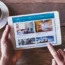 Airbnb listings on an electronic tablet