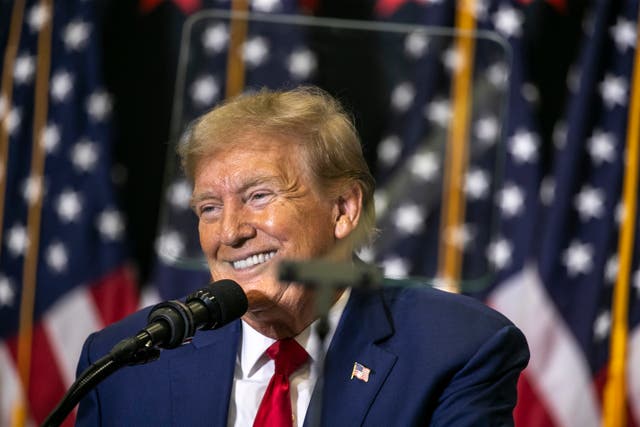b63d072545884acb8301f6e4dae8b1b4 Republican presidential candidate and former president Donald Trump