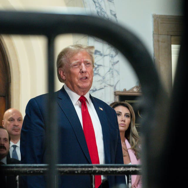 e467f27c060b49debf9d2b408b3ad989 Mr Trump speaks after exiting the courtroom for a break during his civil business fraud trial