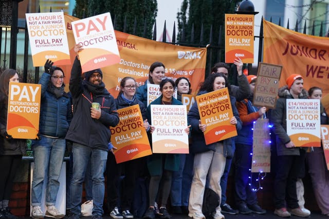 Doctors on a picket line