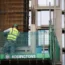 Construction workers on a building site near South Bank, London