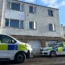 The scene in Bridgend after suspects were arrested
