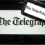 The logo of The Telegraph newspaper displayed on the screens of a tablet and a smartphone