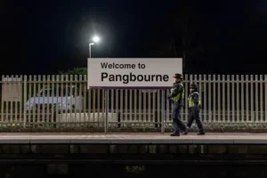Woman, 56, stabbed to death in crashed Lexus before 18-year-old man dies at nearby train tracks in ‘horror scene’