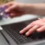 A laptop user