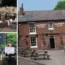 A mining substance in the area gave the pub its signature sloping walls and floor.
