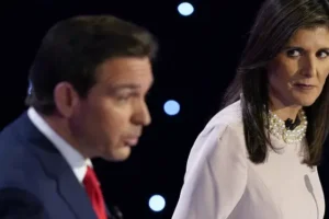 Republican rivals attack each other’s record in debate without Trump