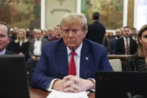 Donald Trump in court for closing arguments in civil fraud trial
