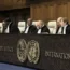Judges preside over the opening of the hearings at the International Court of Justice in The Hague, Netherlands