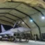An RAF Typhoon aircraft returns to base in Cyprus after striking targets in Yemen