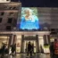 A picture of Danish Queen Margrethe II with a message reading ‘Thank you, Your Majesty’ is displayed at a hotel in Copenhagen,