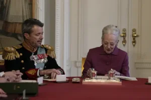 Denmark’s Queen Margrethe signs historic abdication making son King Frederik X