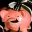 A piggy bank being smashed