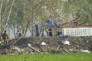 Explosion at fireworks factory in rural Thailand kills about 20 people