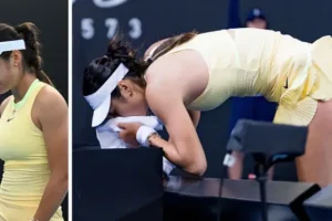 ‘I want to vomit’: Emma Raducanu knocked out of Australian Open after suffering medical drama