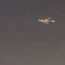 The plane burst into flames mid-air