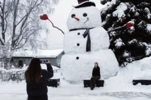 Roofs on three buildings collapse as Alaska is hit by record snowfall