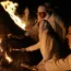 Iranian Zoroastrian youths set fire to a prepared pile of wood in a ceremony celebrating their ancient mid-winter Sadeh festival in the outskirts of Tehran