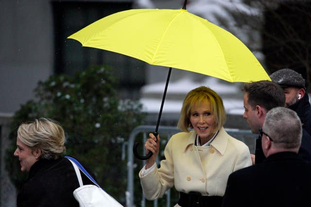 9d4fe650f08047bd97f5f4fc1f3abc31 E Jean Carroll, right, arrives, with her lawyer Roberta Kaplan, left, at federal court in New York on Tuesday