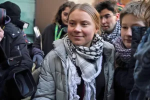 Greta Thunberg arrives at court for her trial over Mayfair oil protest
