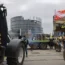 Farmers gathered outside the European Parliament in Strasbourg for a protest