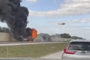 Officials probe why private jet crashed onto Florida highway and killed two