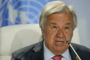 UN chief warns climate chaos and food crises are threatening peace