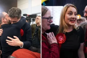 Rishi Sunak suffers double by-election nightmare as Labour overturn massive majorities in Wellingborough and Kingswood