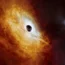 This illustration provided by the European Southern Observatory depicts the quasar