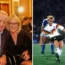 Andreas Brehme and Heidrun Beckenbauer (l) and Andreas Brehme (r)
