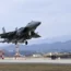 A South Korean Air Force F-15K fighter jet takes off from a South Korean Air Force base in Cheongju, South Korea