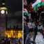 Palestine protesters outside Parliament