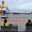 Ferries docked