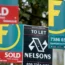 Estate agents' signs