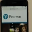The Pearson website seen on a phone screen