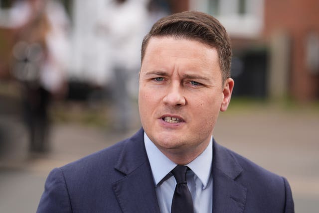 A close-up of Health Secretary Wes Streeting
