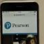 The Pearson website seen on a phone screen