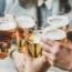 Group of friends enjoying a beer