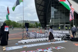 Climate and pro-Palestinian activists target Barclays AGM