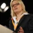 Liv Garfield giving a speech