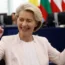 European Commission President Ursula von der Leyen reacts after the announcement of the vote at the European Parliament in Strasbourg