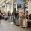 Passengers line up following delays on Eurostar