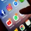 Social media apps displayed on a mobile phone screen