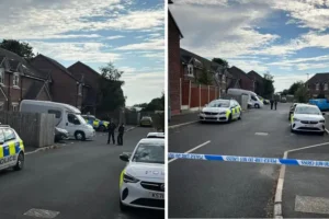 Police cordon off housing estate just 15 minutes from Southport stabbing scene