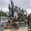 Taliban soldiers celebrating the capture of Kabul