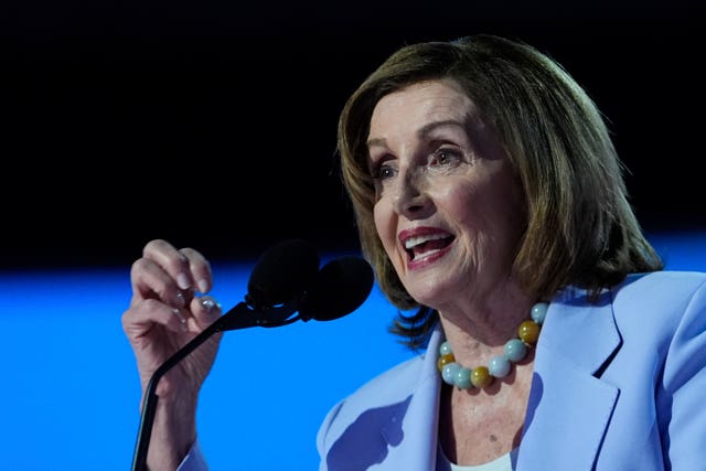 64902972584c4bc4a5728dec8a82e9c6 Former House Speaker Nancy Pelosi addresses the Democratic National Convention