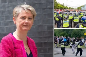 Home Secretary warns of ‘reckoning’ for rioters and those ‘whipping up’ hatred online after weekend of violence