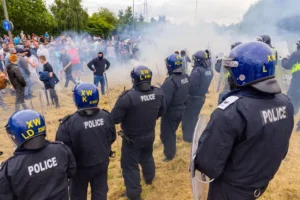 Boy, 14, pensioner, 69, and two brothers among first batch of ‘rioters’ in court following week of chaos
